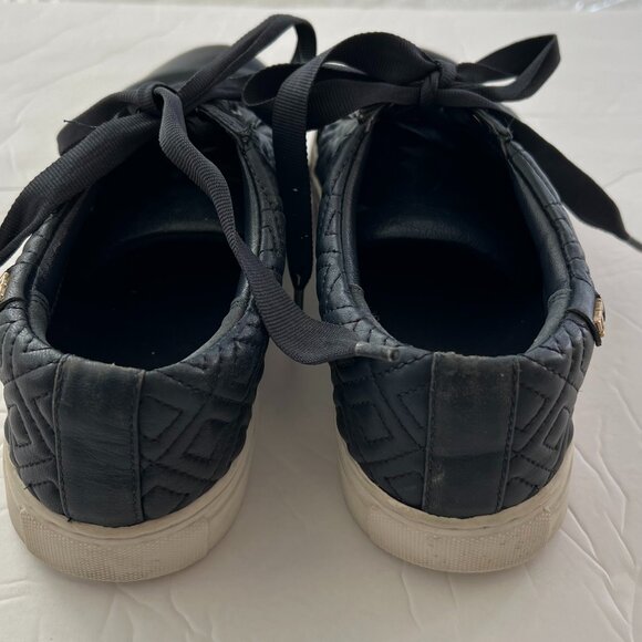 Women Tory Burch Navy Leather sneakers  - size 8 - Picture 3 of 12